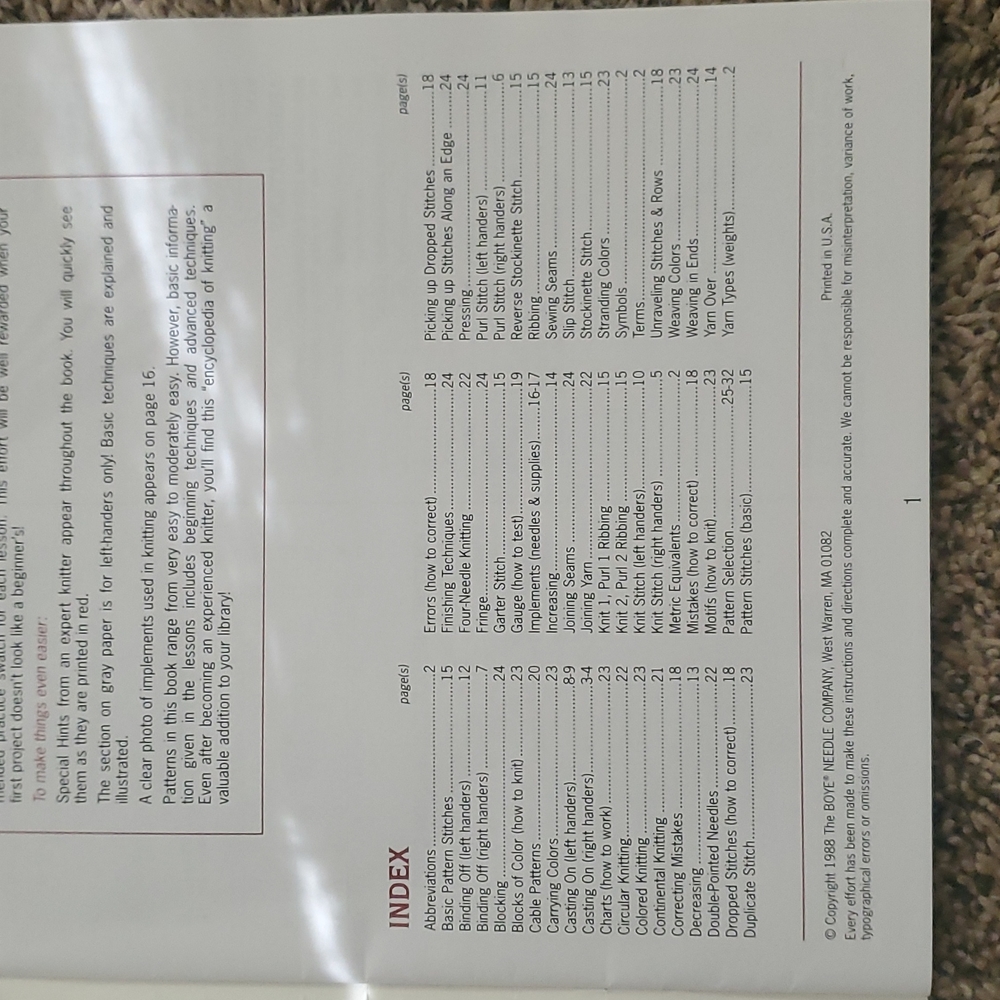 Beginners knitting book. - Picture 2 of 4